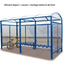 Struttura coperta per le biciclette - Elemento di base senza laterali