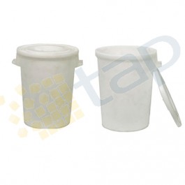 Bidone EMPICA  in plastica da 120 litri bianco