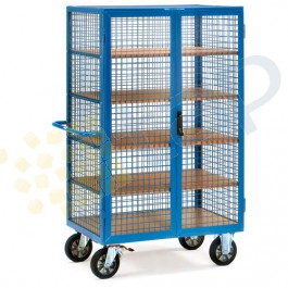 Carrello a rete metallica con 3 sponde chiuse
