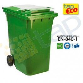 Contenitore  per rifiuti con 2 ruote 360 litri verde