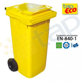 Contenitore  per residui con 2 ruote 360 litri giallo.