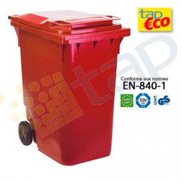Contenitore  per residui con 2 ruote 360 litri  rosso