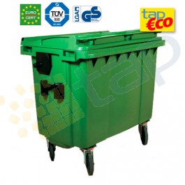 Cassonetti per rifiuti con 4 ruote 660 litri verde