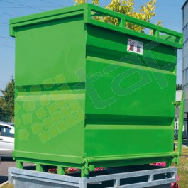 Contenitore con fondo rimovibile 750 litri verniciato verde