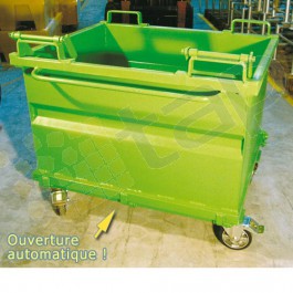 Contenitore con fondo rimovibile 1000 litri verniciato verde