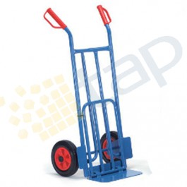 Carrello in acciaio con bavetta reclinabile