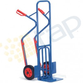 Carrello in acciaio con bavetta reclinabile 