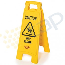 Segnalazione di pericolo su 2 facciate ''Caution Wet Floor"