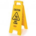 Segnalazione di pericolo su 2 facciate ''Caution Wet Floor"