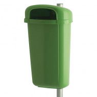 Contenitore porta rifiuti verde per esterno 50 litri.